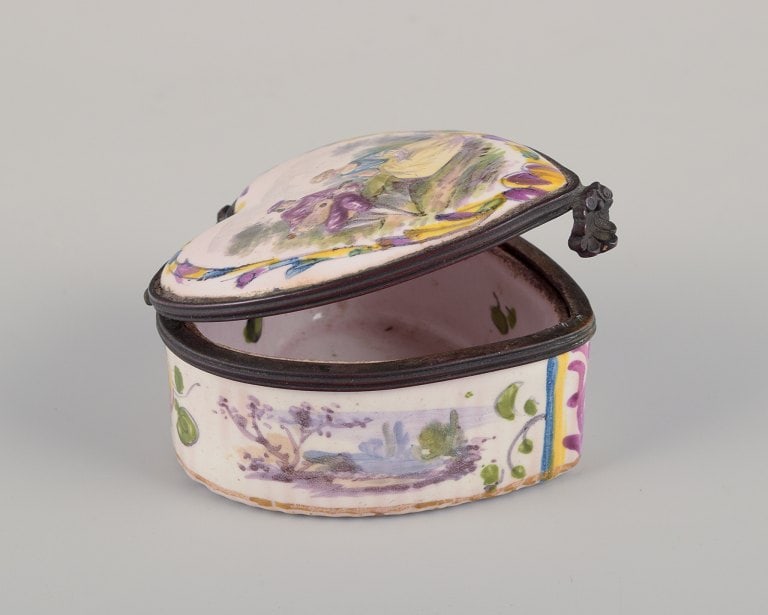 Three pieces of French and English porcelain including a Royal Crown Derby miniature cup, a - 6