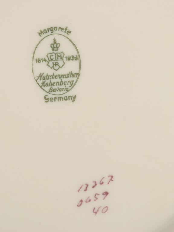 Hutschenreuther, Germany. Large covered bowl from the "Margarete" series. - 7