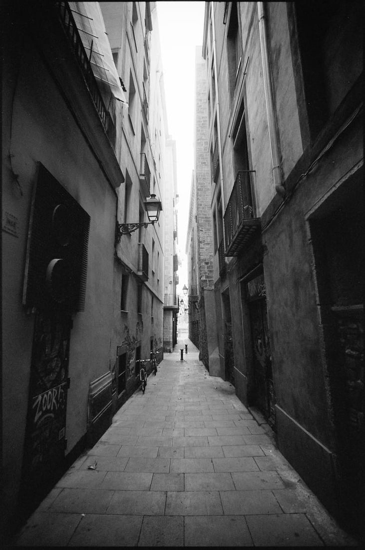 Walkway, Barcelona, Spain - Silver Gelatin: Title: Walkway, Barcelona, Spain - Silver Gelatin Description: Walkway, Barcelona, Spain - Silver Gelatin Photograph - Limited Edition of 10 Paul Cooklin United Kingdom Photography, Black & White on P