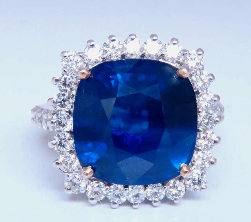 Natural Sapphire Diamonds Ring 15.94ct 18kt. GIA Certified 12233** - 2