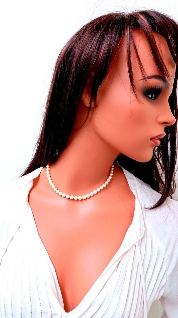 6.5mm freshwater Pearl necklace 14kt - 2