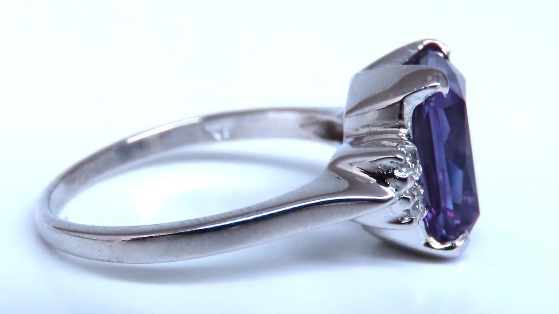 4ct Lab Alexanderite Diamonds Ring 10kt Gold 16511** - 2