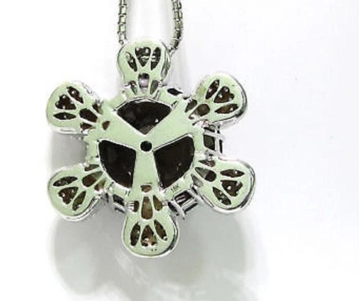 18 Karat 12.50 Carat Checkerboard Topaz Diamond Necklace** - 3