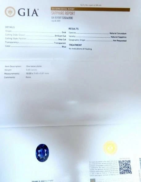 GIA Certified 7.81ct Natural Royal Blue Sapphire Diamond Earrings 14kt 12642** - 5