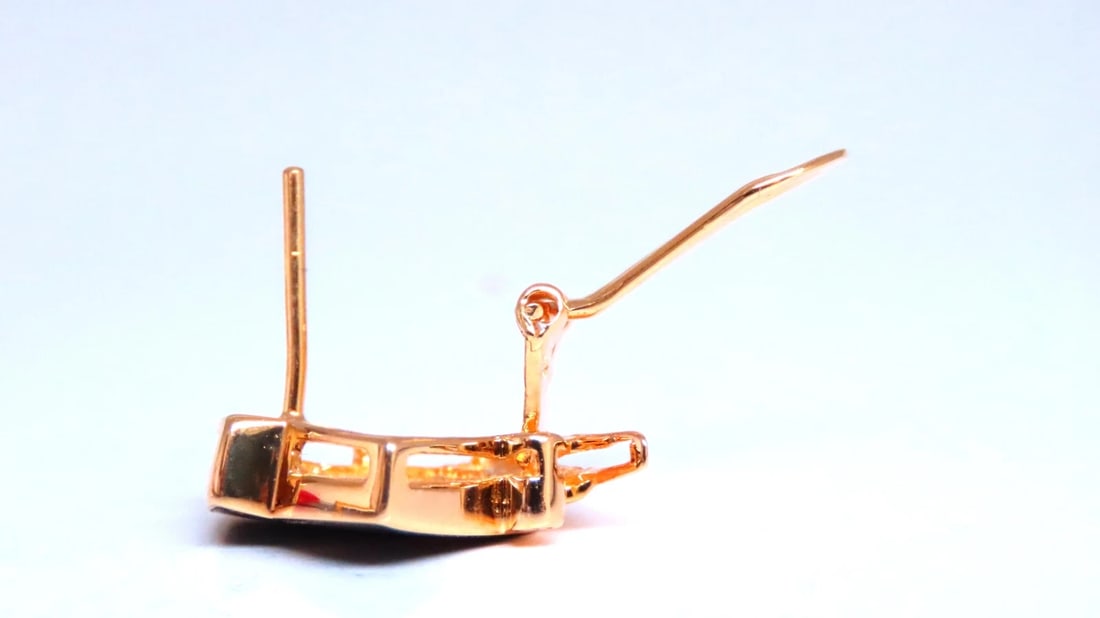 Step Tier Art Deco Style Onyx Clip Earrings 14kt Gold 12623** - 4