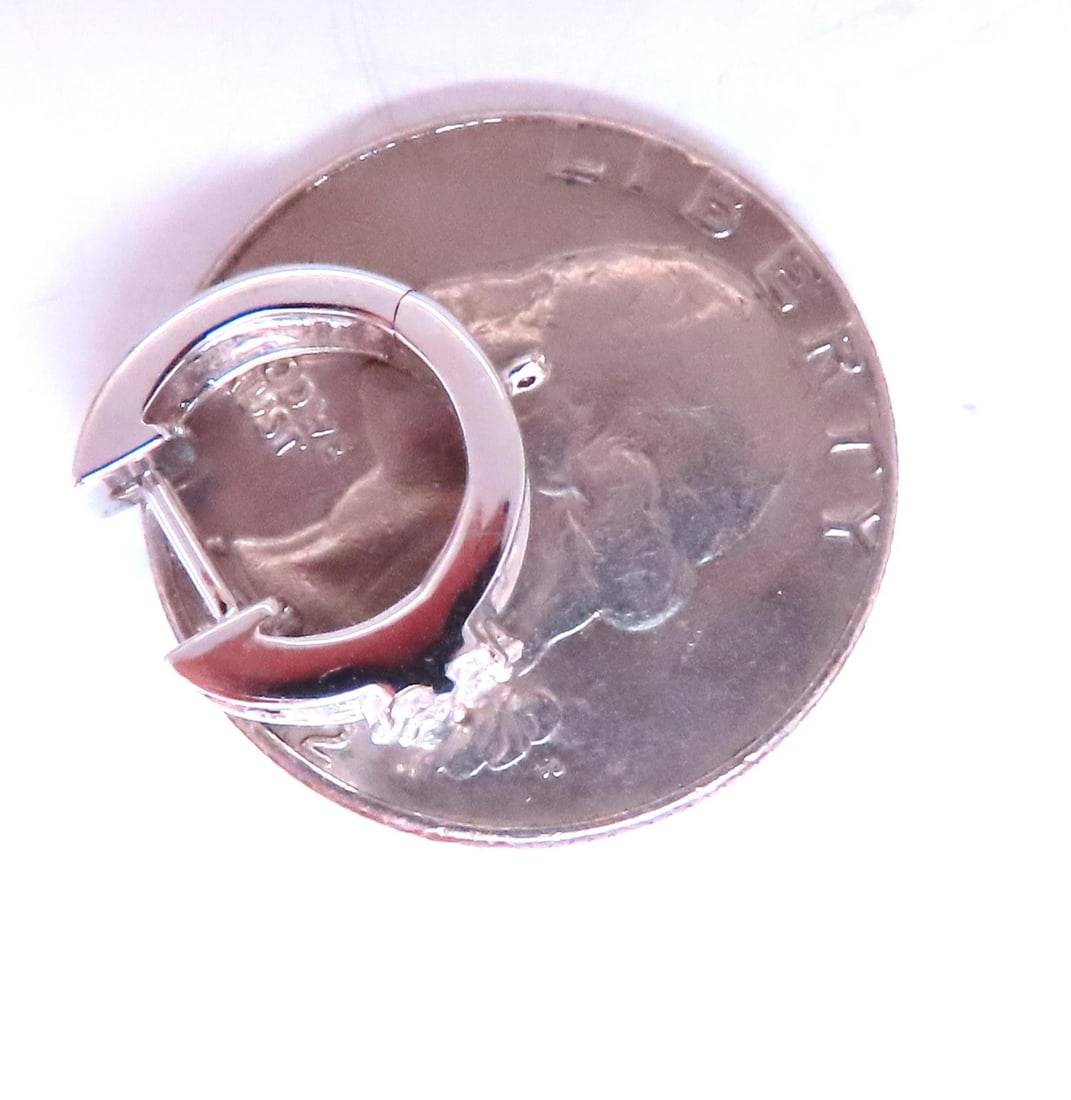 0.40ct Natural Diamonds Single Hoop Earrings his / hers 18kt Gold 12620** - 11