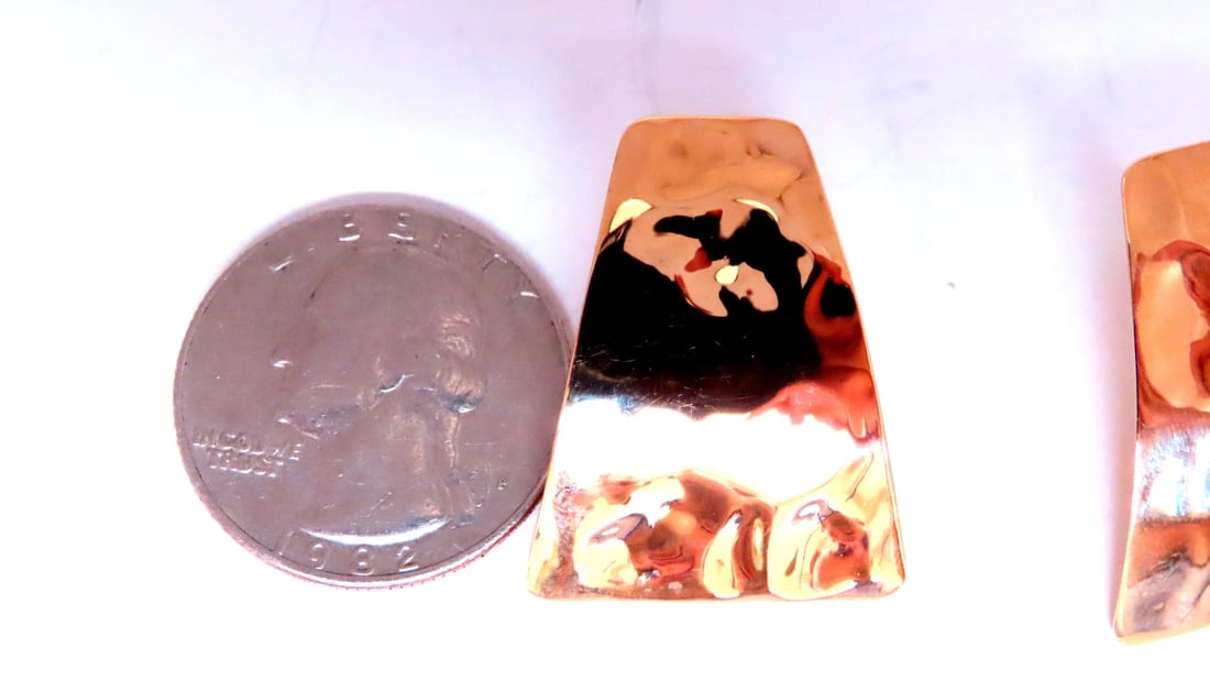 Hammered Plate 14kt Gold Bohemian Earrings 12585** - 4