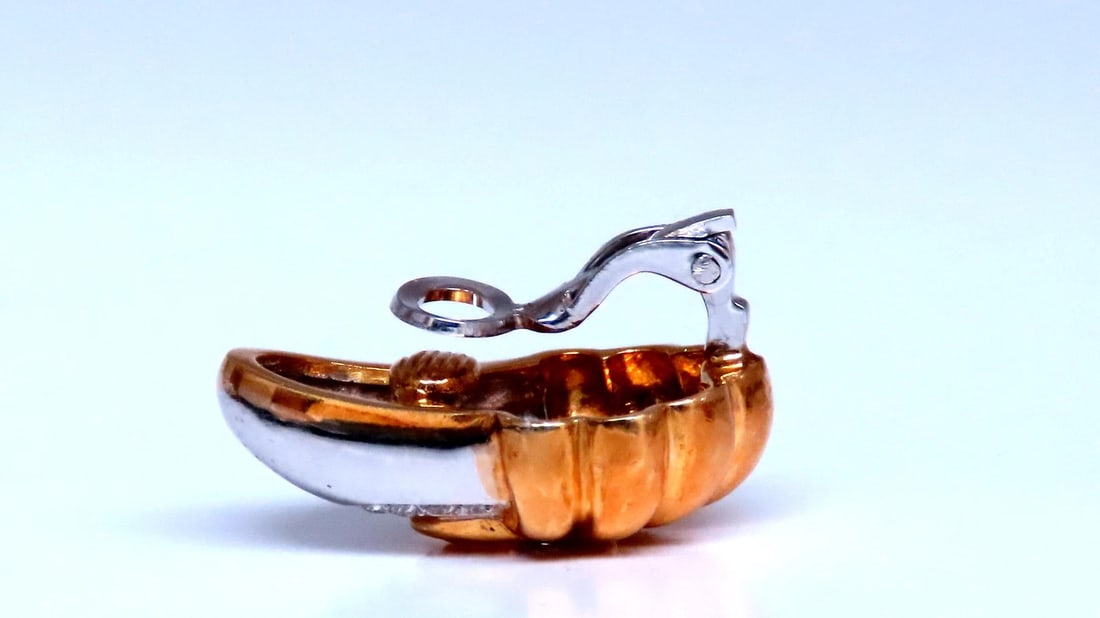 Citrine Amethyst Clip Earrings 18kt 12530** - 4