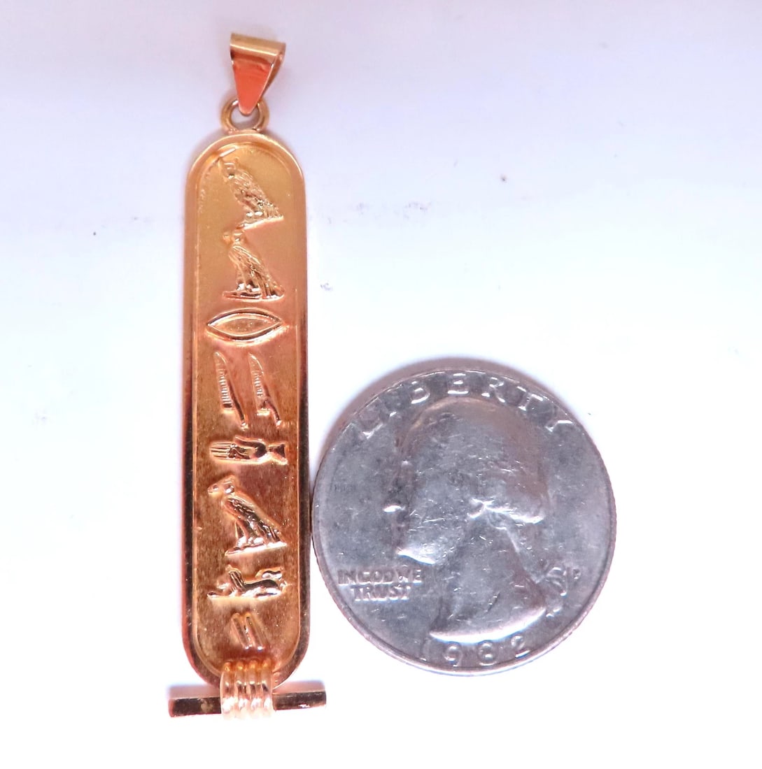 Egyptian Hieroglyphic Name Peridot 18kt 12509** - 3