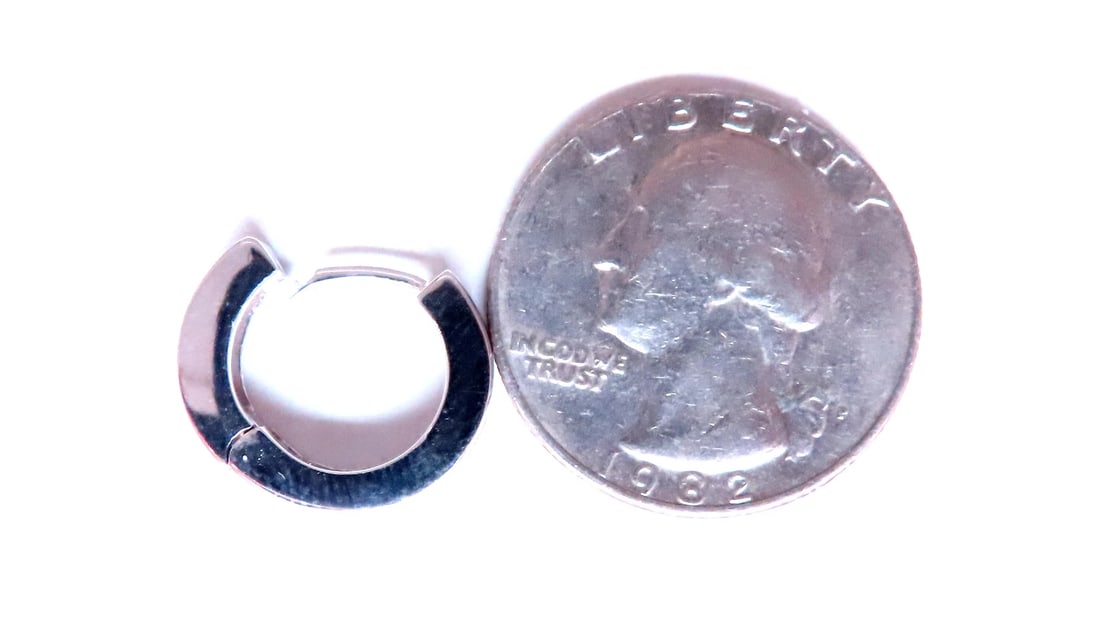 1.25ct Natural Baguette Hoop Earrings Channel 14kt 12487** - 3