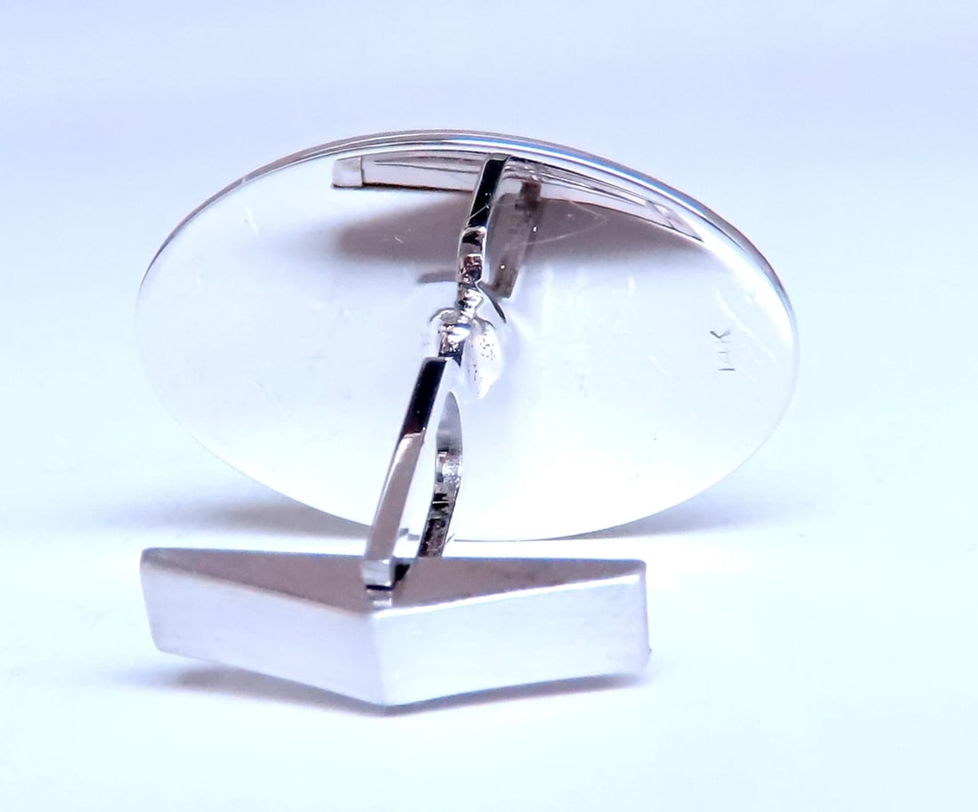 2ct Natural Sapphire Art Deco Cufflinks 14kt 12478** - 2