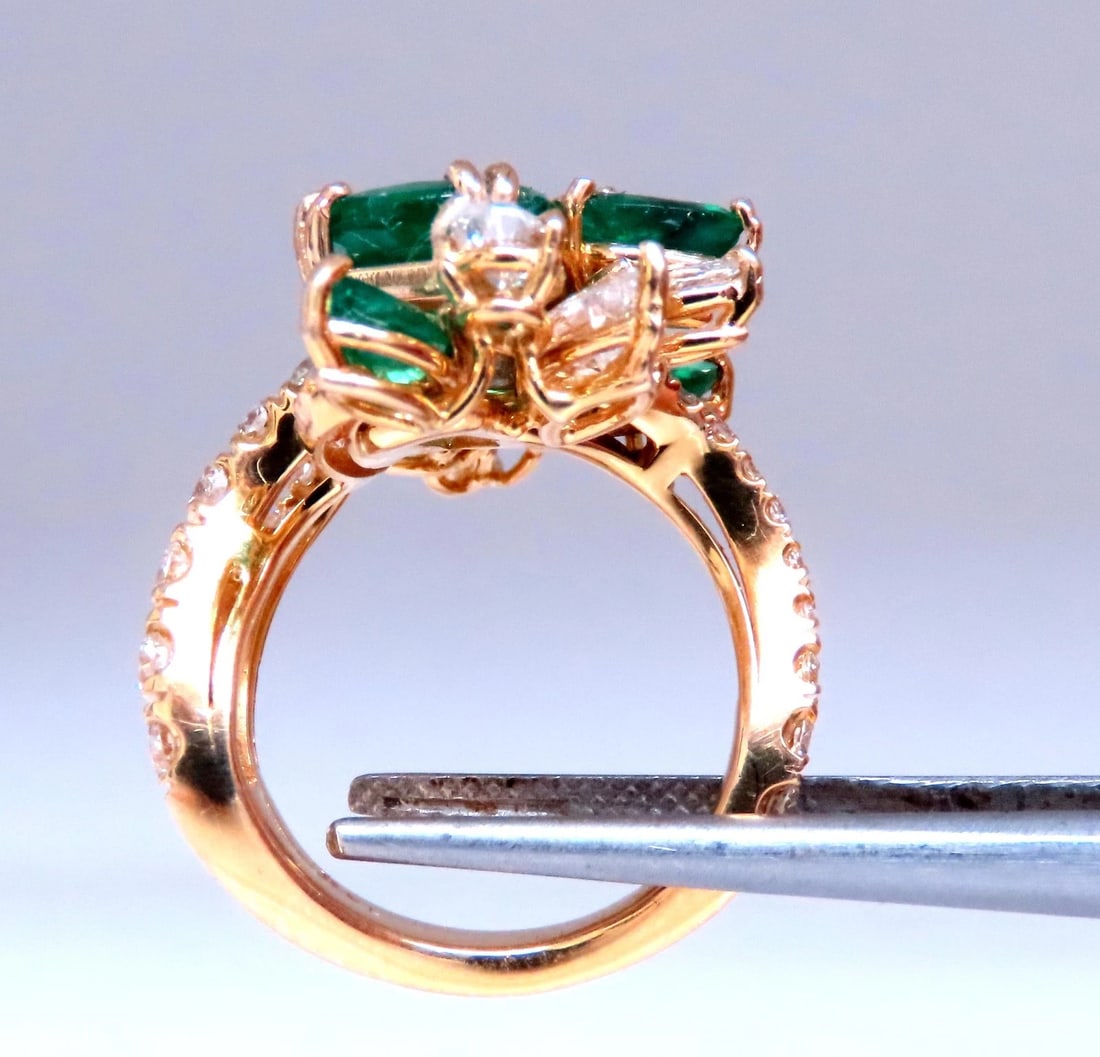 GIA 3.27ct Natural Emerald Cocktail Diamond Ring 14kt F2 12410** - 6