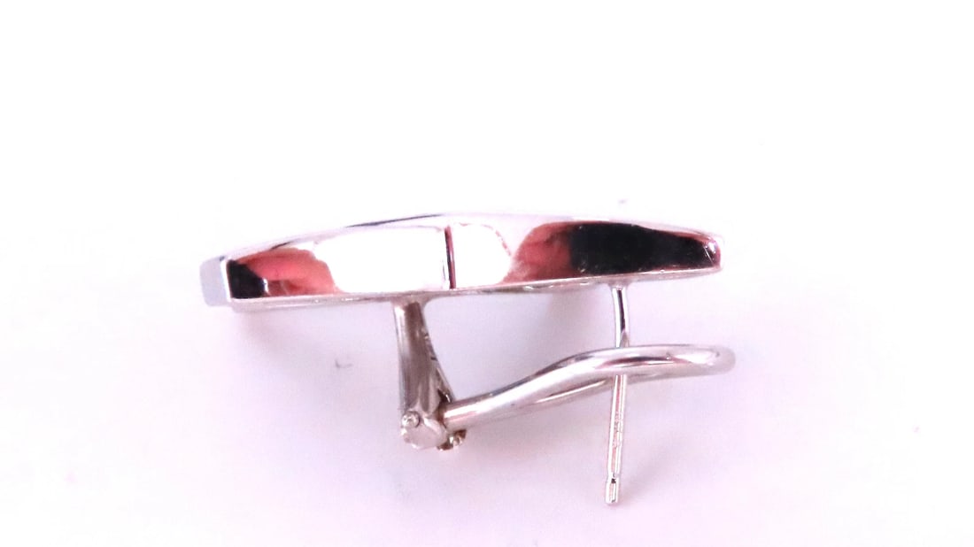 1ct. Natural Diamonds X Clip Earrings 14kt. white gold 12383** - 2