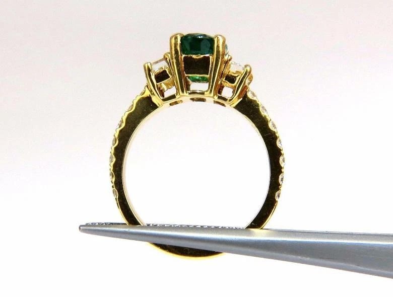 GIA Certified 2.68 Carat Natural Emerald Diamonds Ring 18kt 12348** - 5