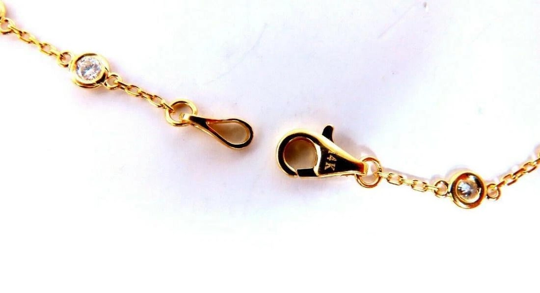 2.46ct Diamonds Eternity Station Yard Double Wrap Necklace 14kt I/vs Ref 12322** - 3