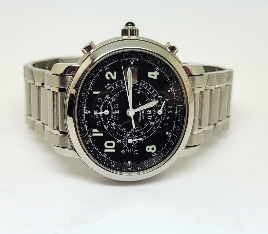 S/Steel AUDEMARS PIGUET MILLENARY 41mm CHRONOGRAPH WATCH 25897ST* EXLNT - 2