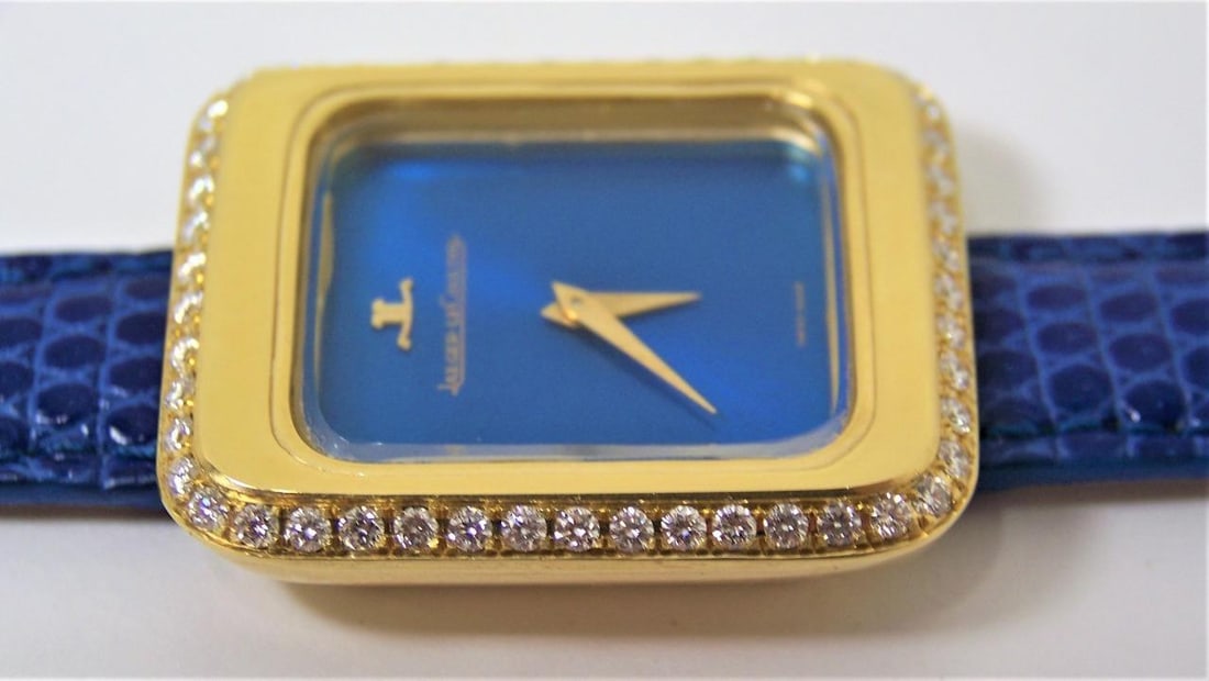 Solid 18k JAEGER-LECOULTRE Ladies Winding Watch with 1 ct Diamonds 6032.21 EXLNT - 10