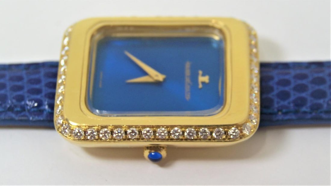Solid 18k JAEGER-LECOULTRE Ladies Winding Watch with 1 ct Diamonds 6032.21 EXLNT - 12