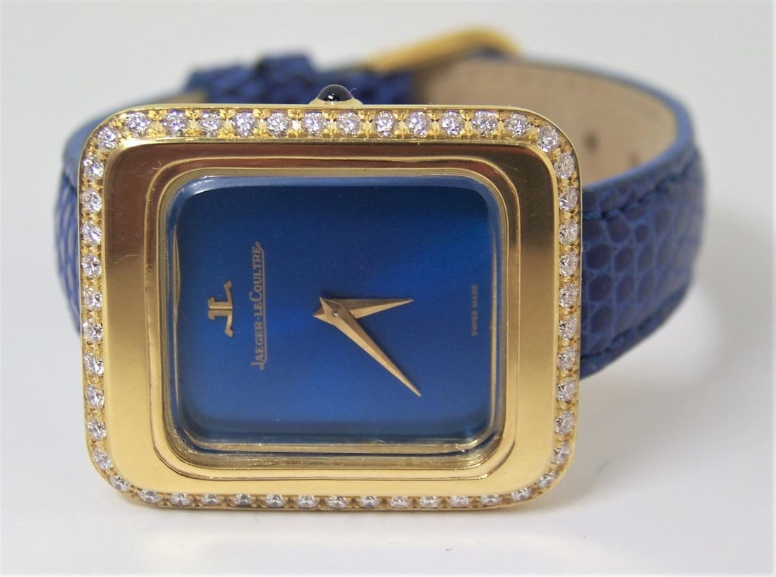 Solid 18k JAEGER-LECOULTRE Ladies Winding Watch with 1 ct Diamonds 6032.21 EXLNT - 5