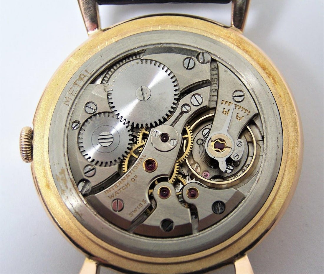 Vintage 18k Rose Gold IWC SHAFFHAUSEN Winding Watch 1950s Cal 89 SERVICED - 12