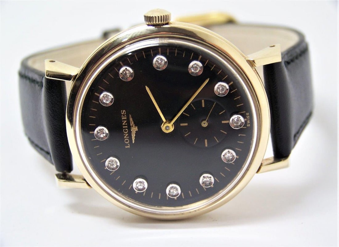 Vintage 14k LONGINES Mens Winding Watch Ref.215 c.1950s Cal 23M EXLNT - 7