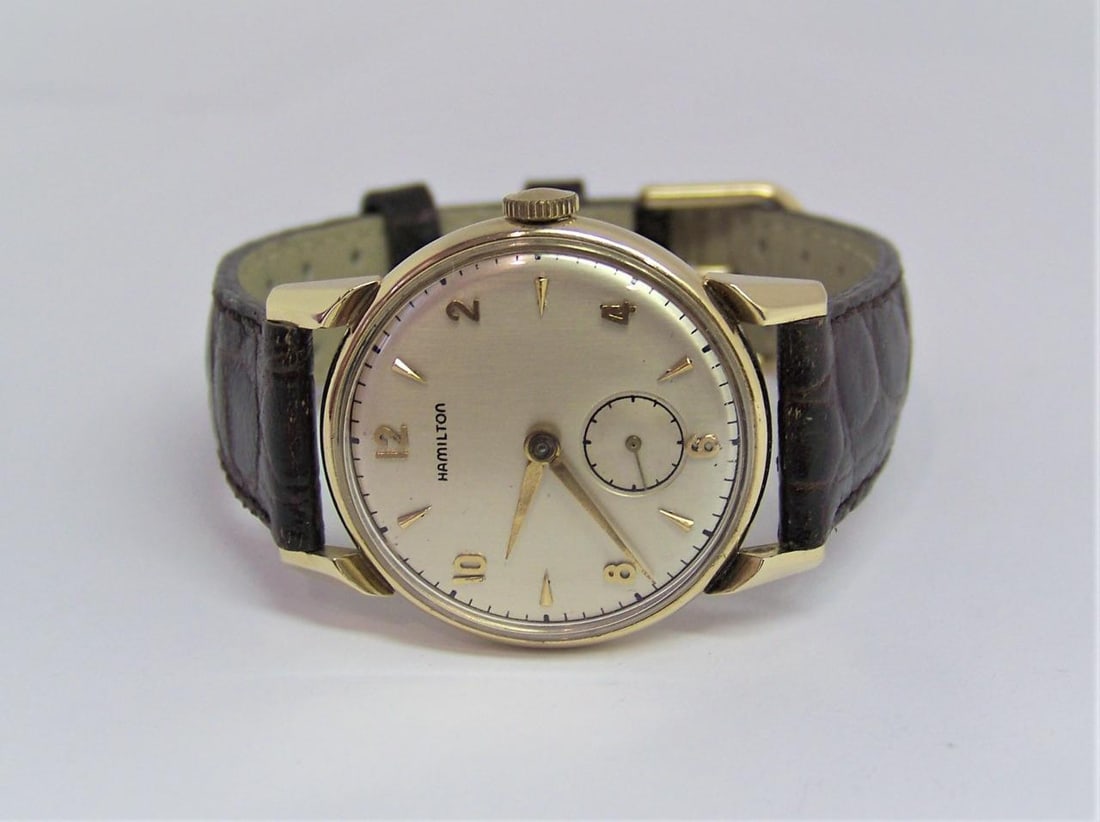 Vintage 14K HAMILTON KIRK Men's Winding Watch 1940s CAl 747* SERVICED - 5