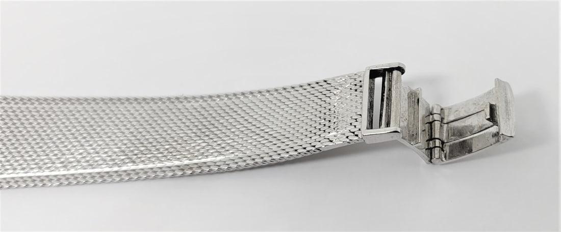 Vintage 14k White Gold BAUME & MERCIER Ladies Winding Watch with Diamond Bezel - 10