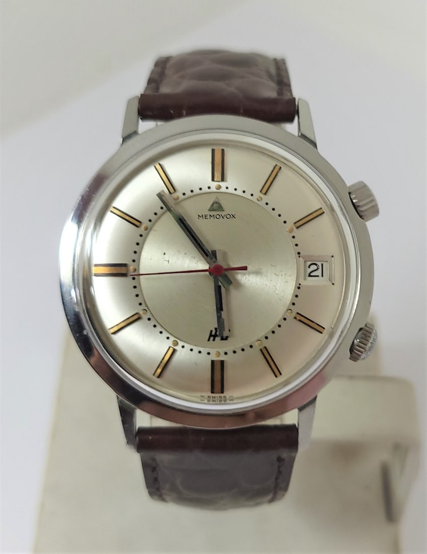 Vintage JAEGER-LeCOULTRE Automatic MEMOVOX Alarm Watch 1960s Cal.916* EXLNT (1 of 10)