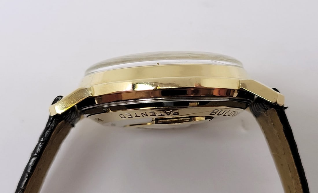 Vintage Mens Solid 14k BULOVA ACCUTRON Date Watch c.1964* EXLNT* Great Runner - 6