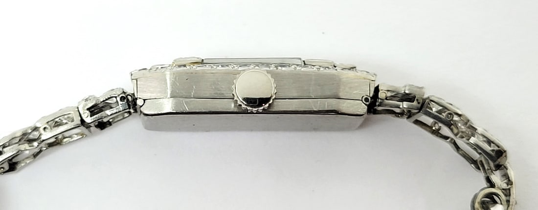 Vintage 1920's Platinum GERVAUX Ladies Watch with 1.70 ct Diamonds* SERVICED - 8