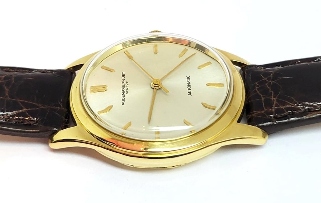 Vintage 18k Gold AUDEMARS PIGUET Mens Automatic Watch c.1960 Cal K2071 RARE - 10