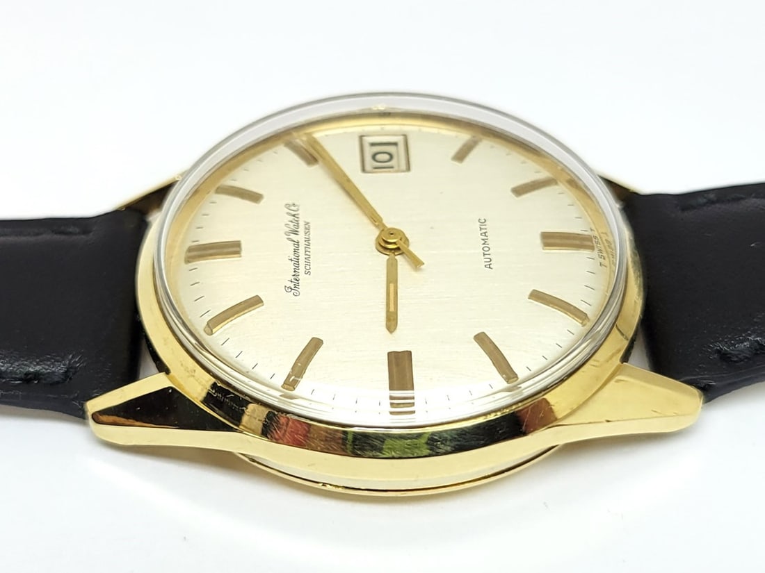 Vintage 18k Yellow Gold IWC SHAFFHAUSEN Automatic Watch 1960s Cal 8541 R810A - 7