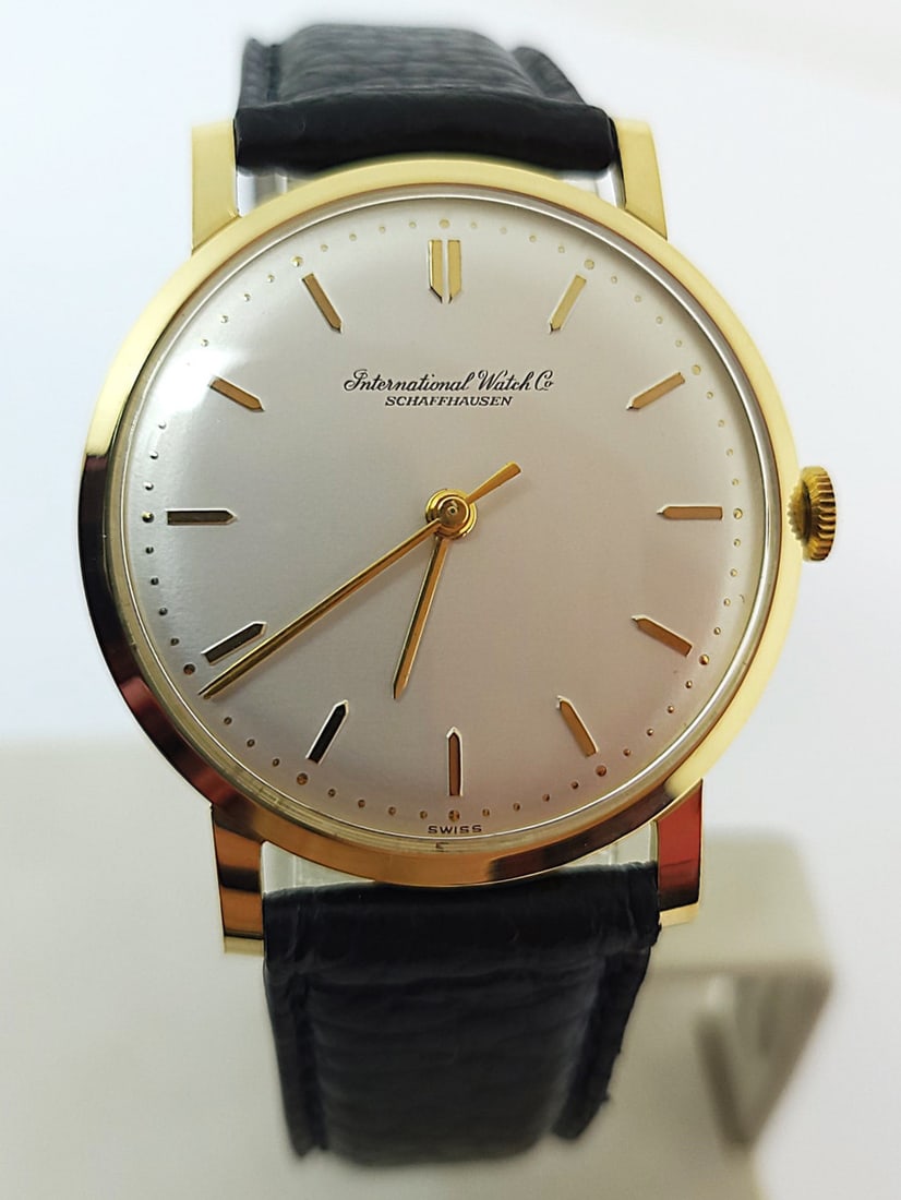 Vintage 18k IWC SHAFFHAUSEN Winding Watch 1960s Cal C402 R1405 EXLNT* SERVICED! - 2
