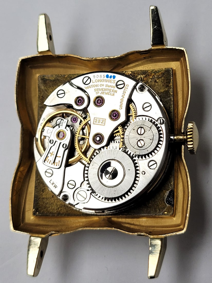 Vintage Solid 14k LONGINES Men's Winding Watch 1796 Cal 23Z 1950s EXLNT RARE - 10