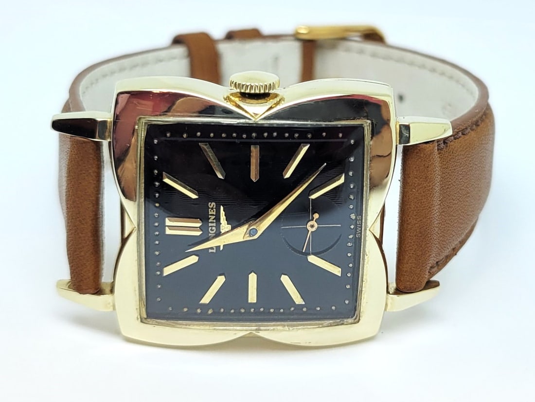 Vintage Solid 14k LONGINES Men's Winding Watch 1796 Cal 23Z 1950s EXLNT RARE - 3