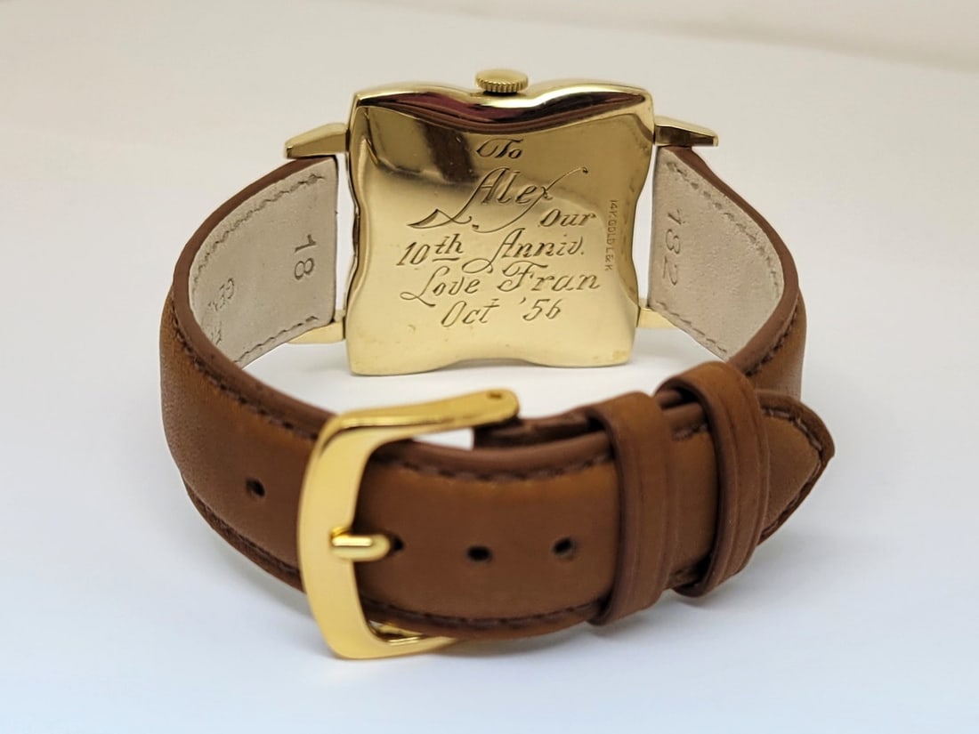 Vintage Solid 14k LONGINES Men's Winding Watch 1796 Cal 23Z 1950s EXLNT RARE - 5