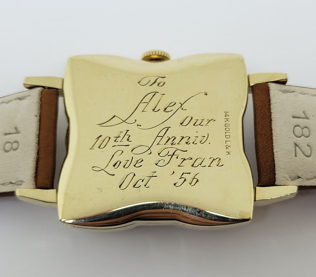 Vintage Solid 14k LONGINES Men's Winding Watch 1796 Cal 23Z 1950s EXLNT RARE - 9