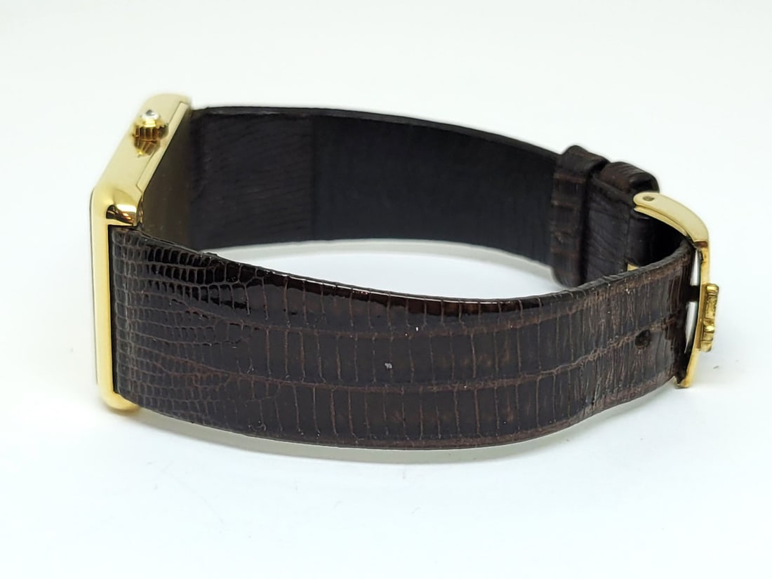 18k CORUM Mens Winding Watch 55400 with 24K INGOT BAR 15 GR Diamond Crown* EXLNT - 4