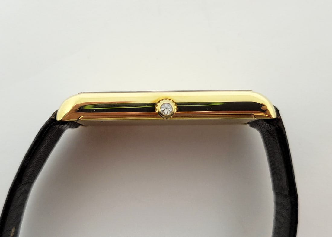 18k CORUM Mens Winding Watch 55400 with 24K INGOT BAR 15 GR Diamond Crown* EXLNT - 6