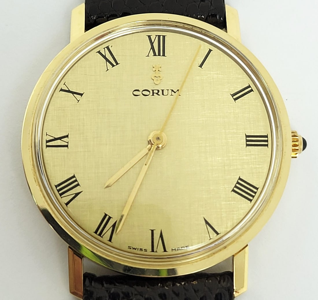 Vintage Solid 18k Men's CORUM Winding Watch Ref 51127* EXLNT* SERVICED - 8