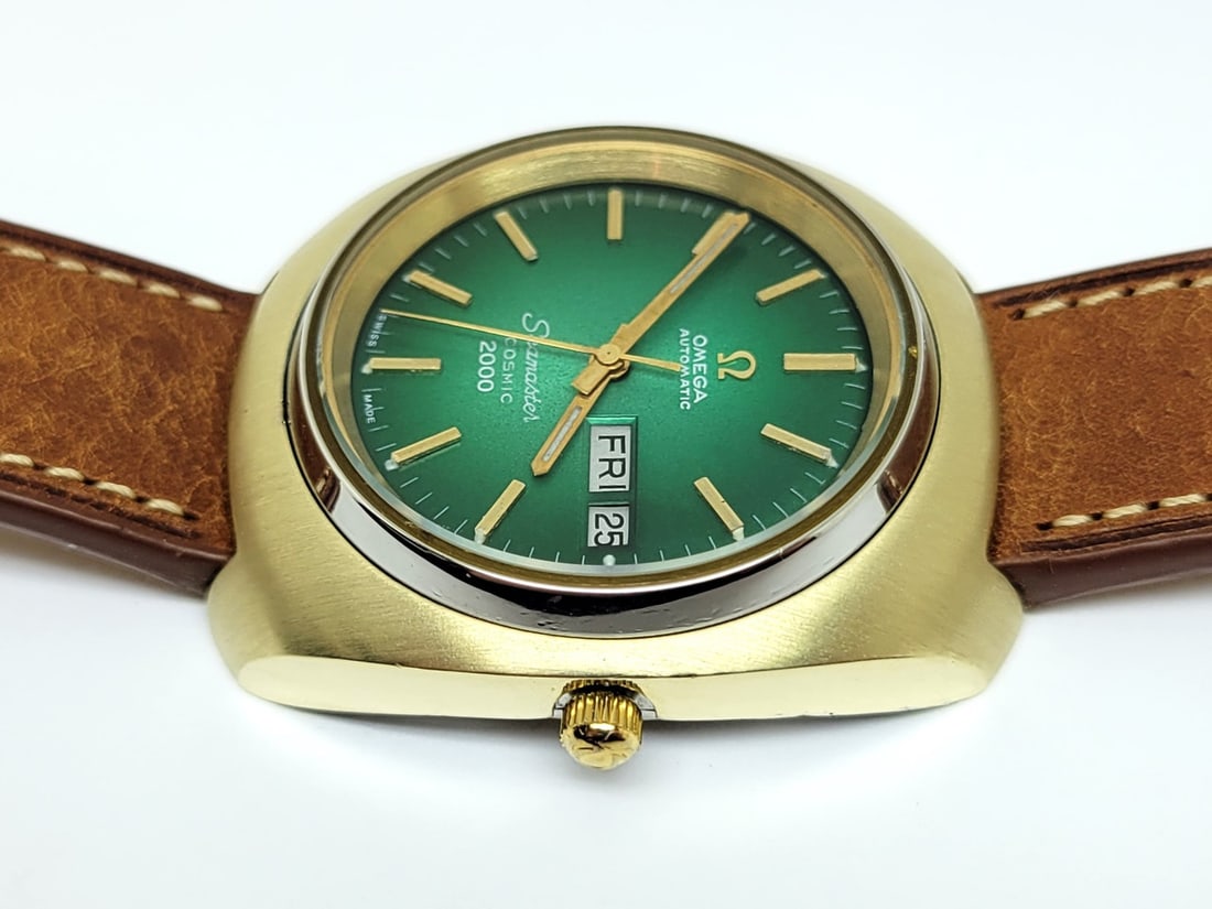 Vintage 14k Gold Cap OMEGA SEAMASTER COSMIC Automatic Watch Cal 1022* 166.133 - 6