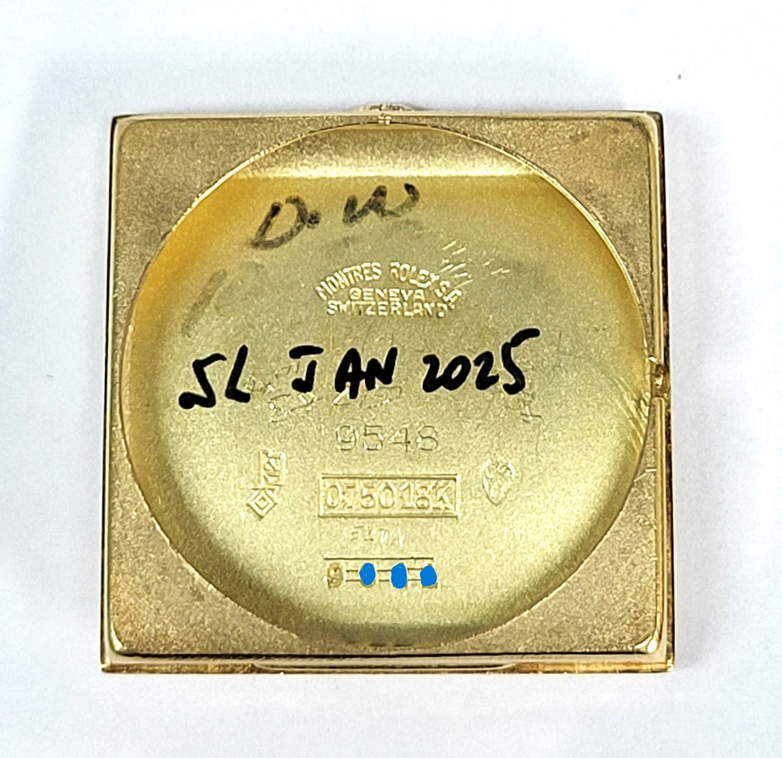 Vintage 18k Gold ROLEX Men's Square Winding Watch c.1954 SERVICED VERY RARE - 12