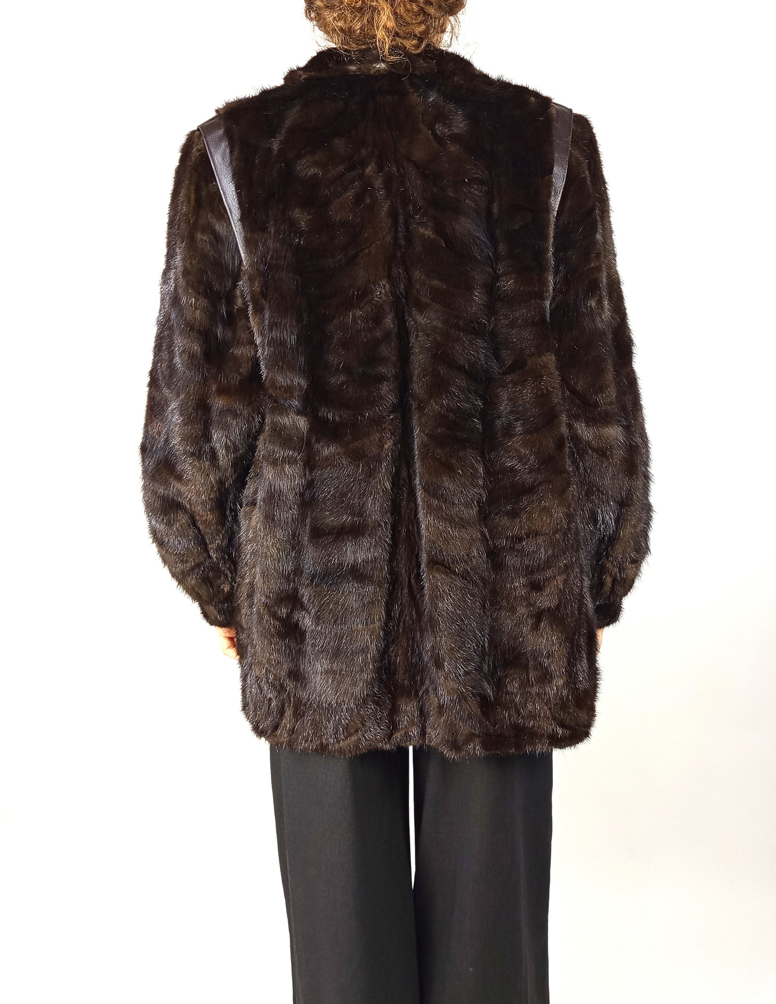 BROWN MINK JACKET EU: XL - US:20 - 8
