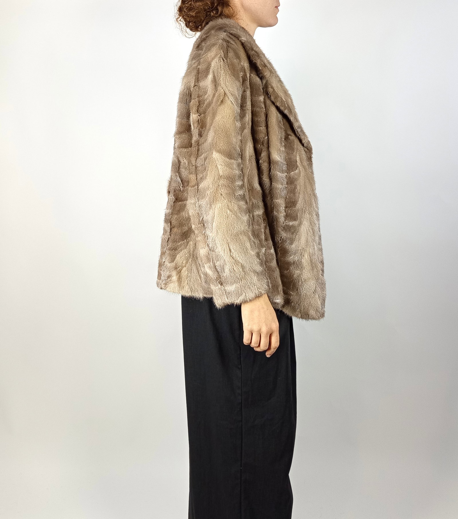 PLATINUM MINK FUR JACKET EU: L - US:18 - 9