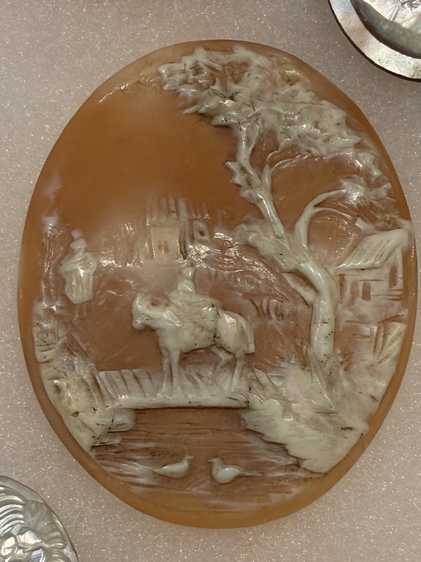 Huge Lot of 53 Antique & Vintage Cameos 19 Diamonds Necklaces - 16