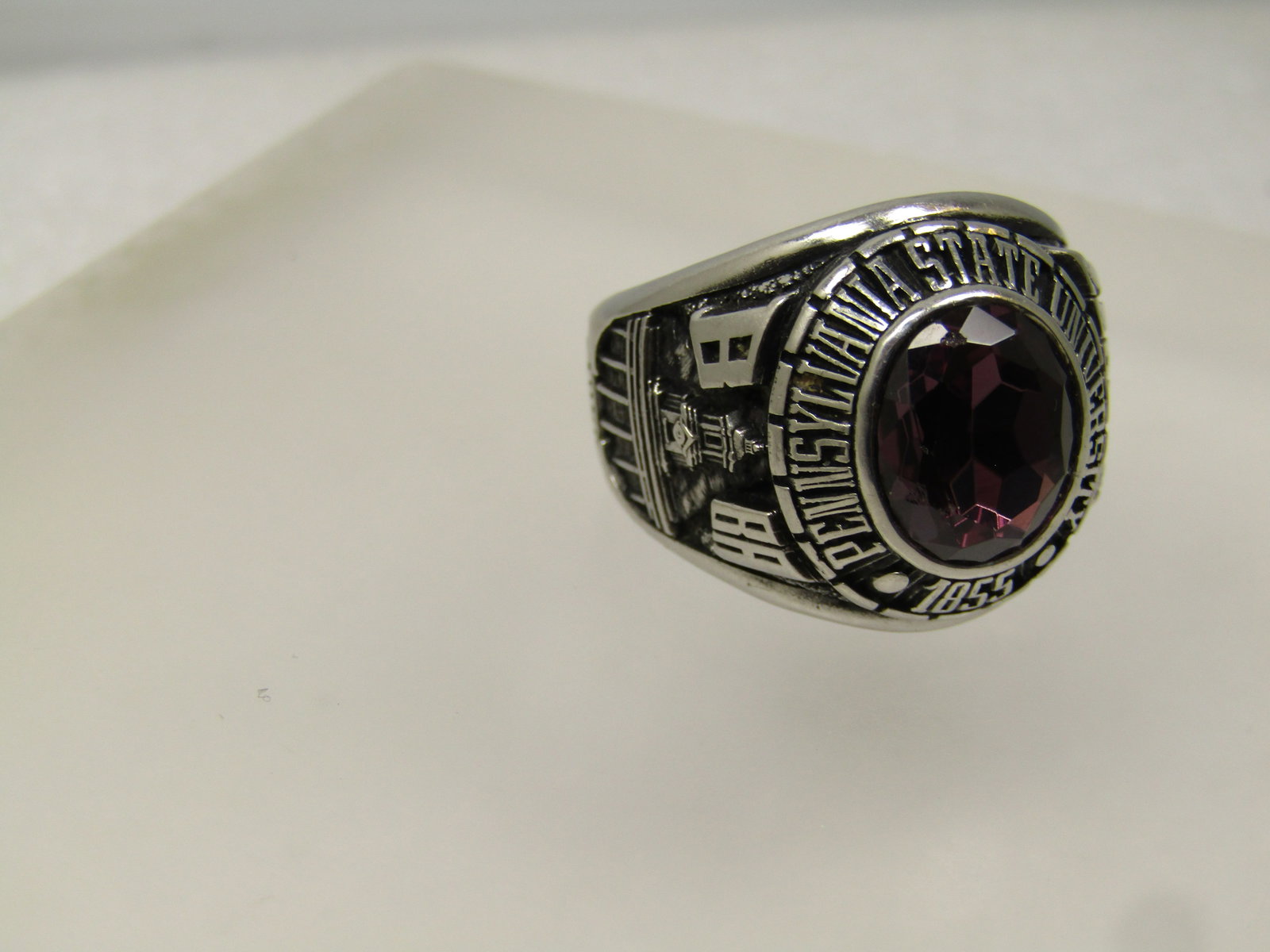 Vintage PSU 1977 Class Ring, Sz. 11.75, Siladium, Penn State Unsiversity, Signed ArtCarved - 2