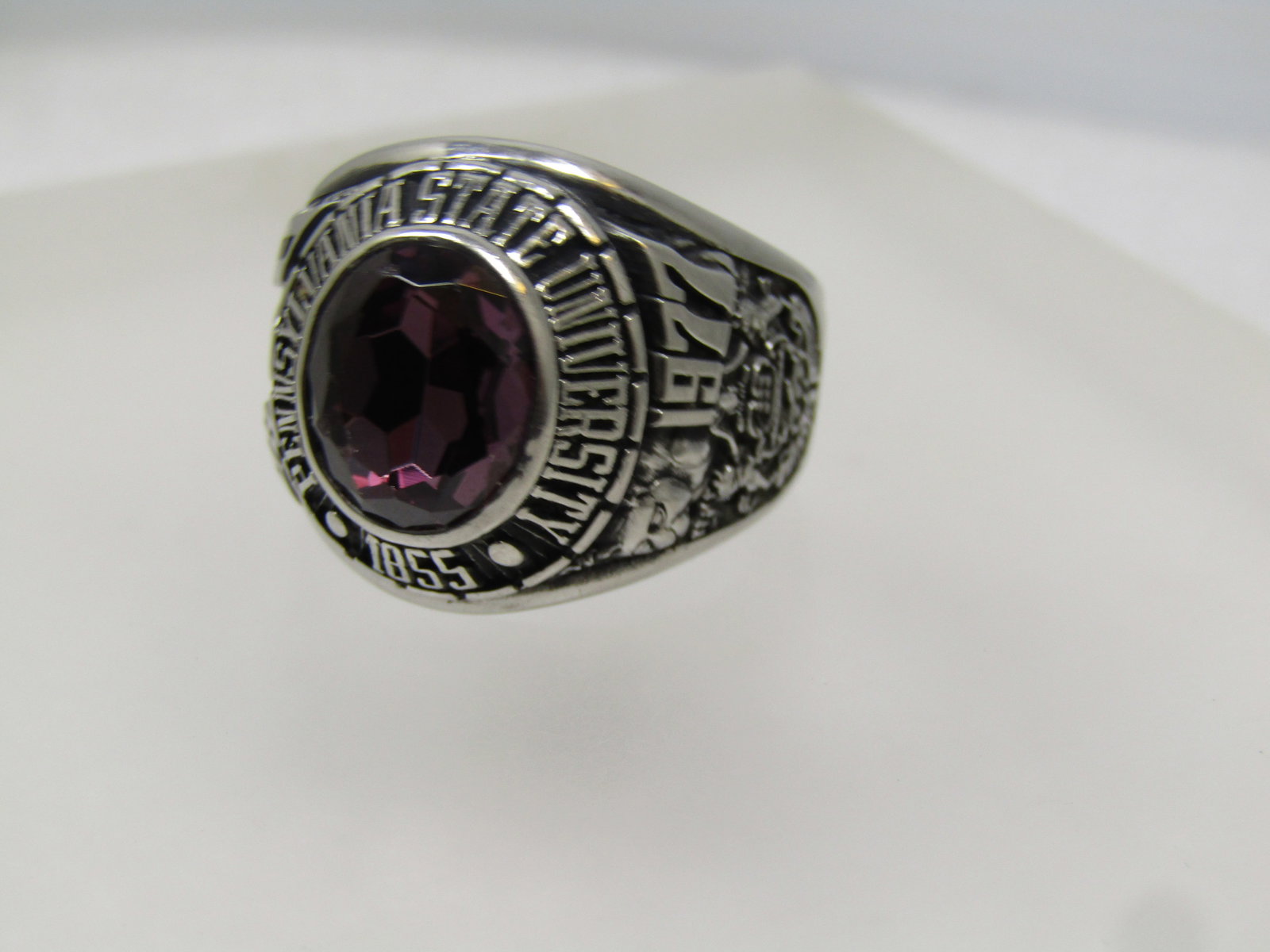 Vintage PSU 1977 Class Ring, Sz. 11.75, Siladium, Penn State Unsiversity, Signed ArtCarved - 3
