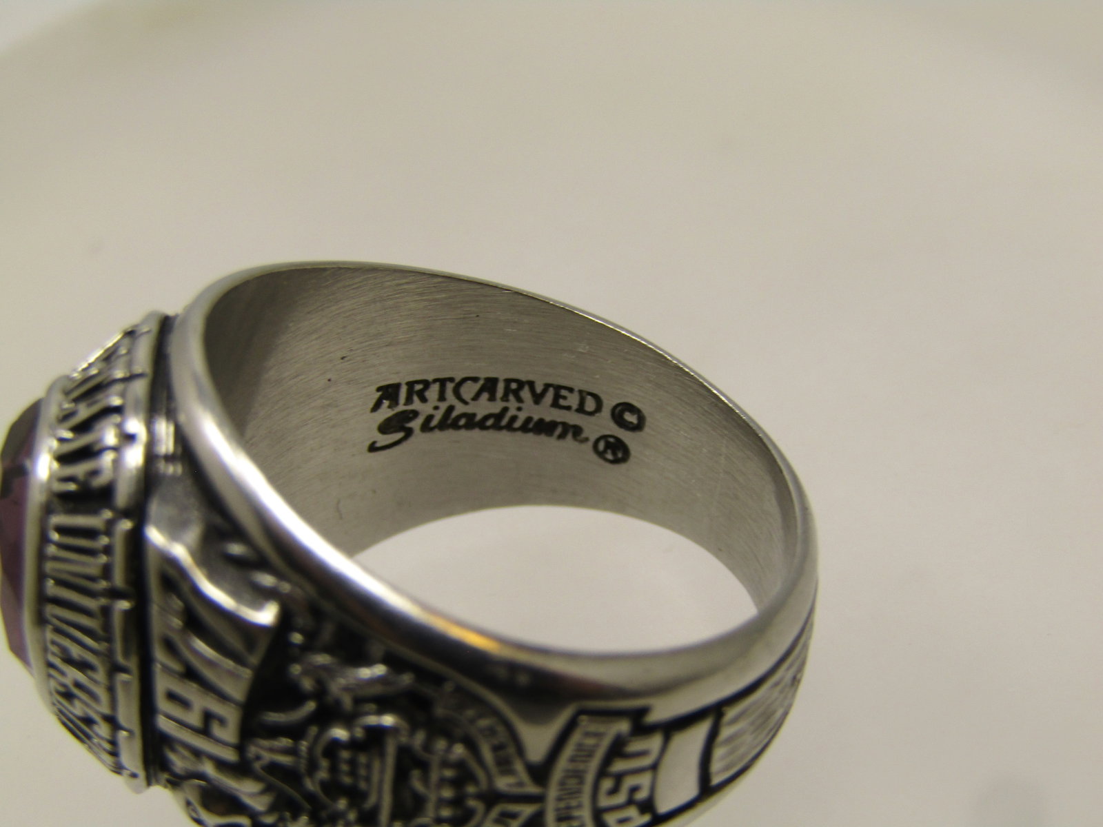 Vintage PSU 1977 Class Ring, Sz. 11.75, Siladium, Penn State Unsiversity, Signed ArtCarved - 6