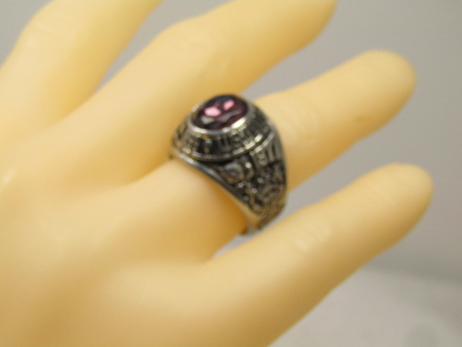 Vintage PSU 1977 Class Ring, Sz. 11.75, Siladium, Penn State Unsiversity, Signed ArtCarved - 7