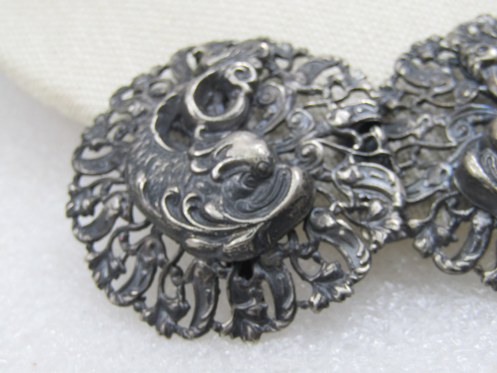 Art Nouveau Mythical Mermaid/Mermen Buckle, Early 1900's, 3", 1895-1910 - 2